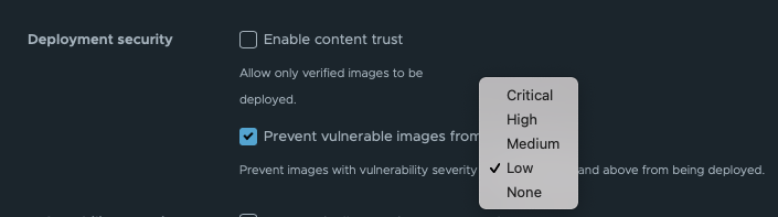 Deployment security