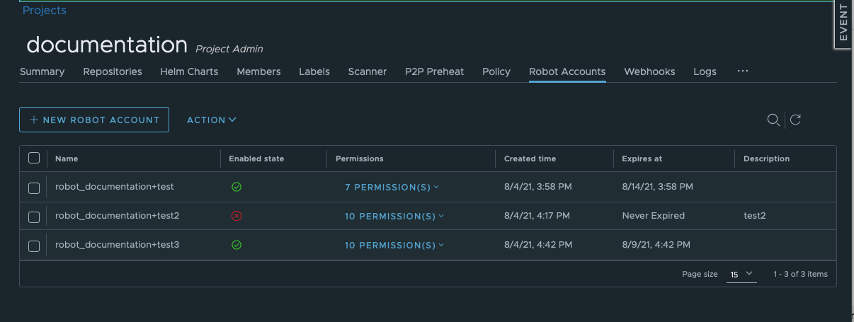 Robot accounts overview