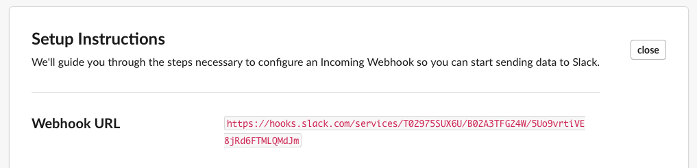 Webhook URL slack legacy