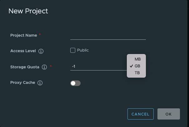 New project admin