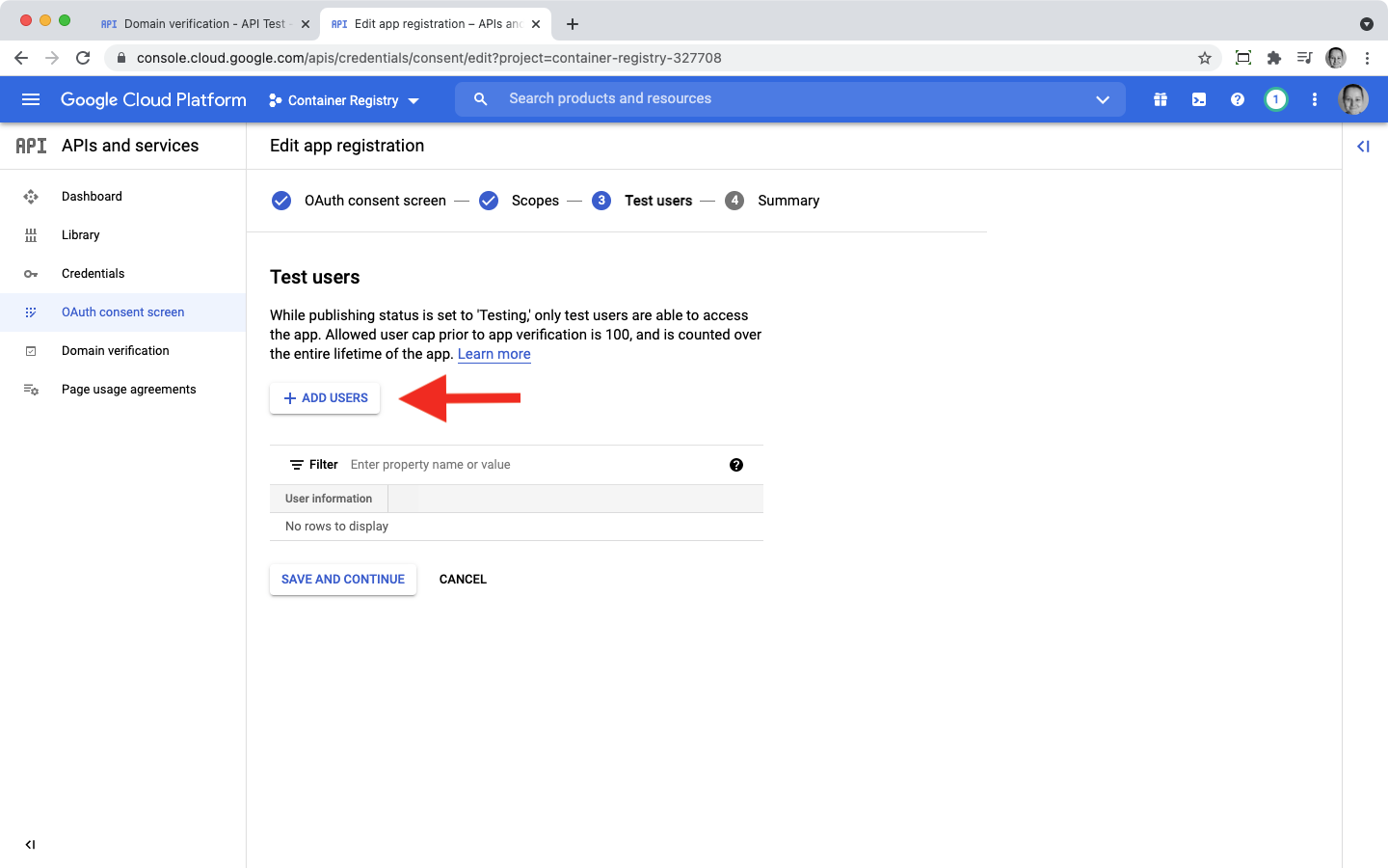 Add users google