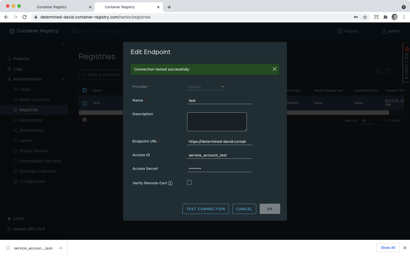 New endpoint