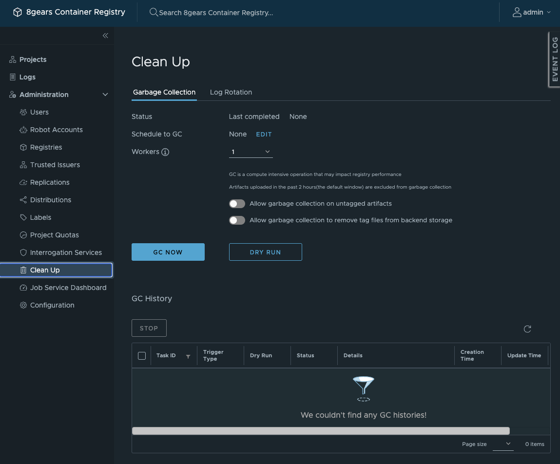 Clean up garbage collection navigation