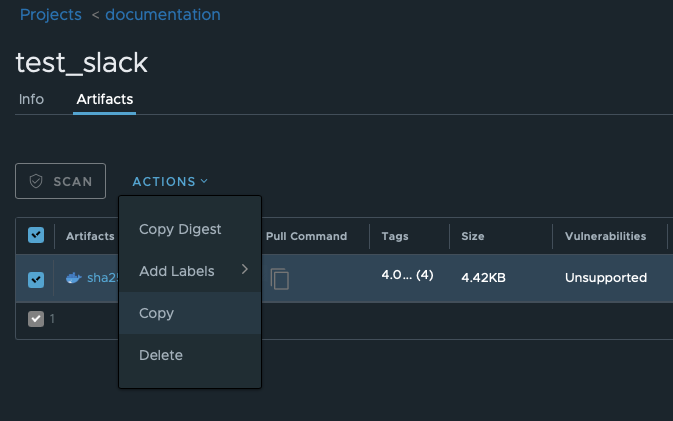 Copy artifact