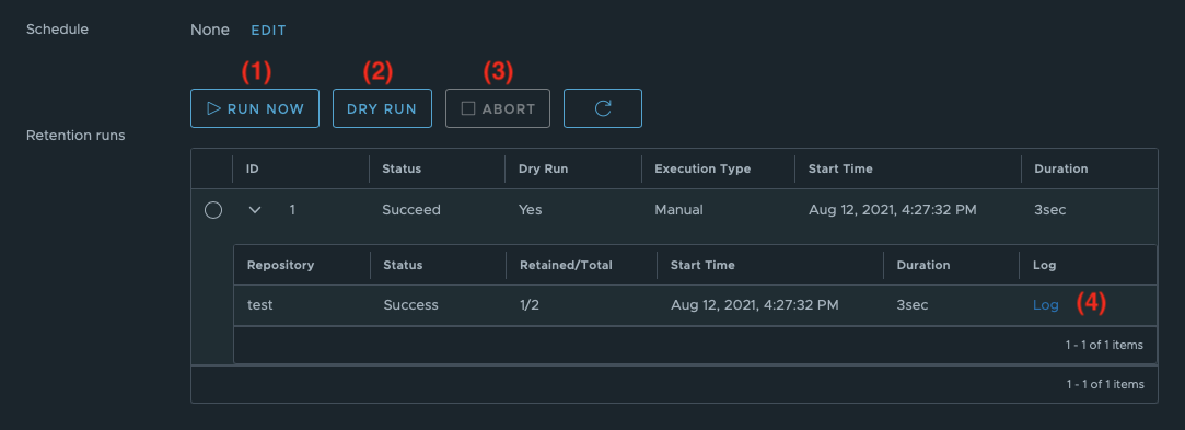 Run retention