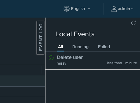 Delete user log