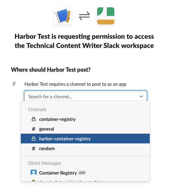 Select slack channel2