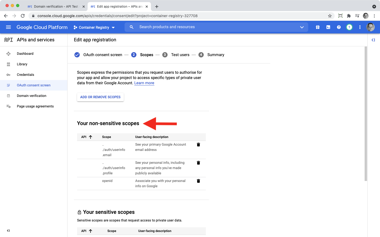 OIDC configuration for Google Workspaces - Container Registry